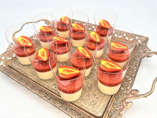 Dessert "Panacotta with strawberries"